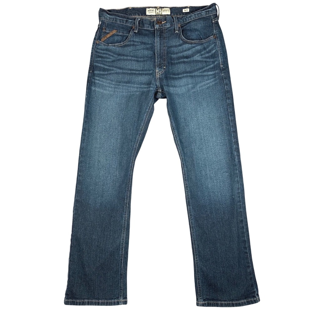 Ariat M5 Legacy Durham Jeans Men 36x32 Blue Straight Leg Western Cowboy Work